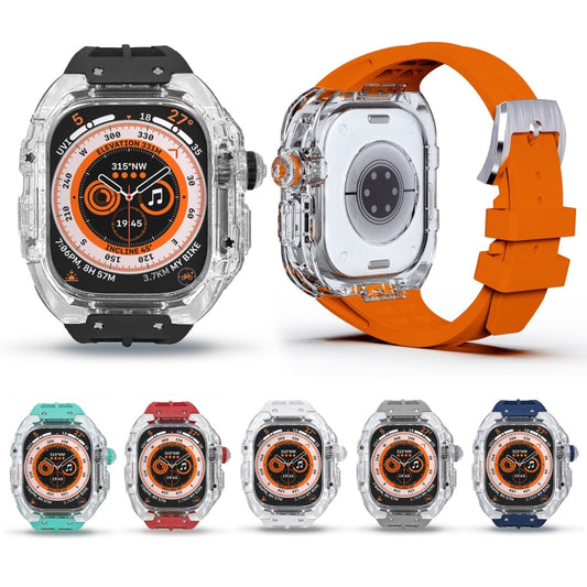 Fluorine Rubber Clear Armor Case Watch Band