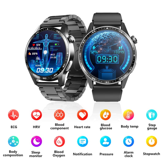 F400 1.55 Inch Screen Smart Watch Support ECG/ Blood Oxygen / Blood Sugar / 150+ Sports Mode