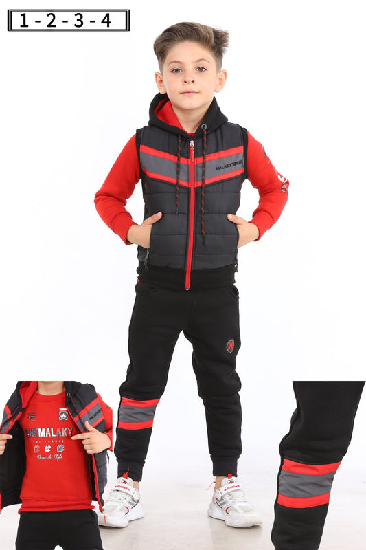 1 to 4 years 3 in 1 Boys Sportwear Tracksuit, Jacket, Trouser, Sweatshirt M5187