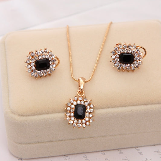 Lovely Rhinestone Shiny Necklace and Earring Set For Women