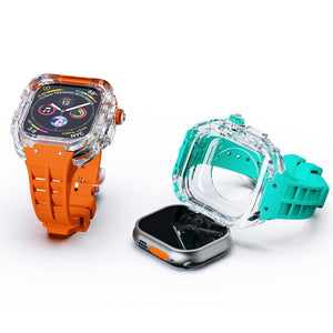 Fluorine Rubber Clear Armor Case Watch Band, For Apple Watch Ultra 3 / 2 / 1 49mm