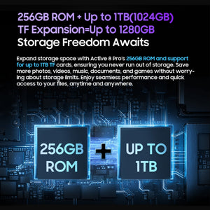 Blackview Active 8 Pro 4G Rugged Tablet, 10.36 inch 8GB+256GB Android 14 MT6789 Octa Core Support Dual SIM, Global Version with Google Play, EU Plug, Active 8 Pro