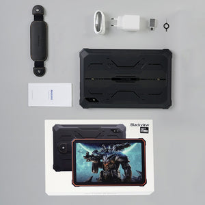 Blackview Active 8 Pro 4G Rugged Tablet, 10.36 inch 8GB+256GB Android 14 MT6789 Octa Core Support Dual SIM, Global Version with Google Play, EU Plug, Active 8 Pro