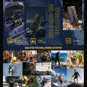 Ulefone Armor X12 Pro, IP68/IP69K Rugged Phone, 5.45 inch Android 15 MediaTek Helio G36 Octa Core, Network: 4G, NFC, 4GB+64GB