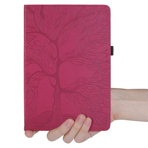 Tree Life Embossed Rotation Leather Tablet Case