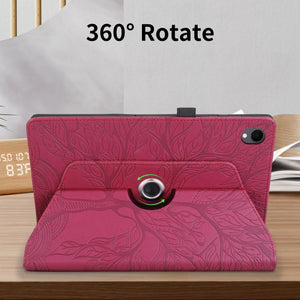 Tree Life Embossed Rotation Leather Tablet Case