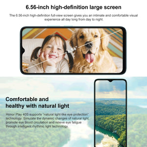 Honor Play 40S 5G, 6.56 inch MagicOS 7.1 Snapdragon 480 Plus Octa Core up to 2.2GHz, Network: 5G, Not Support Google Play