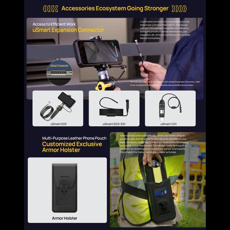 Ulefone Armor 24, Rugged Phone, Side Fingerprint, 22000mAh, 6.78 inch Android 14 MediaTek Helio G96 Octa Core, Network: 4G, NFC, Armor 24