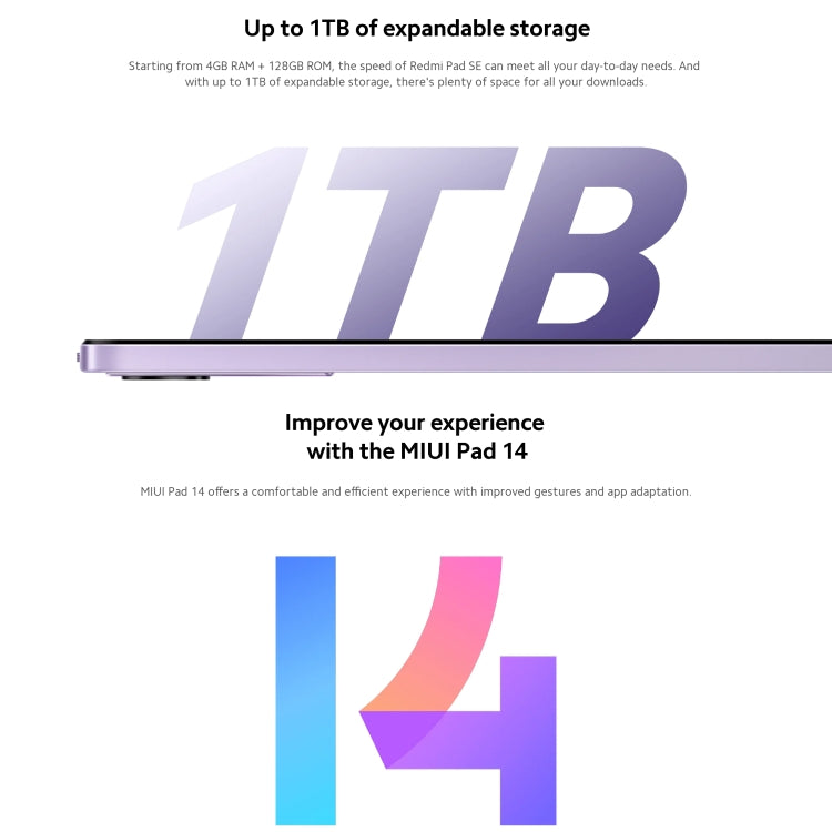 Xiaomi Redmi Pad SE 11 inch, MIUI Pad 14 OS Qualcomm Snapdragon 680 Octa Core, Not Support Google Play