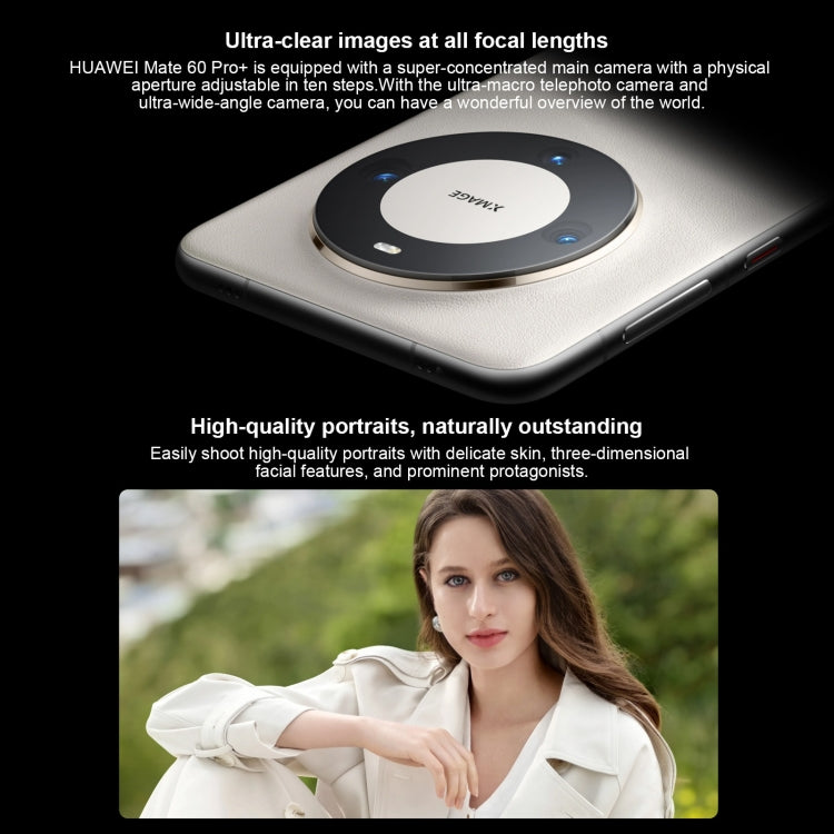 HUAWEI Mate 60 Pro+, Screen Fingerprint Identification, 6.82 inch HarmonyOS 4.0 Kirin 9000S Octa Core up to 2.62GHz, NFC, OTG, Not Support Google Play