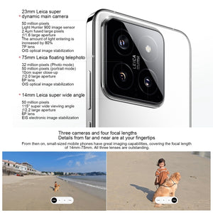 Xiaomi 14,  6.36 inch Xiaomi HyperOS Snapdragon 8 Gen 3 Octa Core 4nm up to 3.3GHz, NFC, Network: 5G