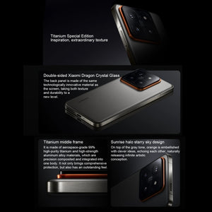 Xiaomi 14 Pro Titanium Special Edition,  6.73 inch Xiaomi HyperOS Snapdragon 8 Gen 3 Octa Core 4nm up to 3.3GHz, NFC, Network: 5G
