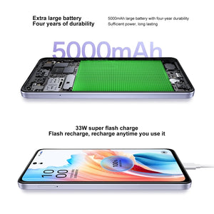 OPPO A2, Side Fingerprint,  6.72 inch ColorOS 13.1 Dimensity 6020 Octa Core up to 2.2GHz, OTG, Network: 5G, 12GB+256GB, 12GB+512GB