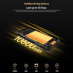 Oukitel WP23 Pro, 8GB+128GB, IP68/IP69K, 6.52 inch Unisoc T606 Octa-core, NFC, Network: 4G(Black)