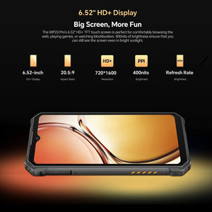 Oukitel WP23 Pro, 8GB+128GB, IP68/IP69K, 6.52 inch Unisoc T606 Octa-core, NFC, Network: 4G(Black)