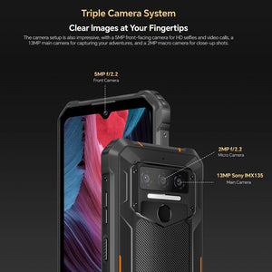 Oukitel WP23 Pro, 8GB+128GB, IP68/IP69K, 6.52 inch Unisoc T606 Octa-core, NFC, Network: 4G(Black)