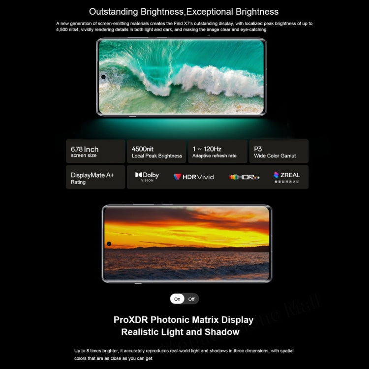 OPPO Find X7 AI Phone, Screen Fingerprint, 6.78 inch ColorOS 14.0 Dimensity 9300 Octa Core up to  3.25GHz, OTG, NFC, Network: 5G, 16GB+256GB, 16GB+512GB, 12GB+256GB, 16GB+1TB