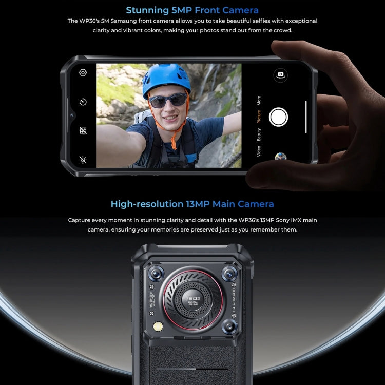 Oukitel WP36, IP68/IP69K, Fingerprint Identification, 10600mAh, 6.52 inch MediaTek MT8788 Octa Core, NFC, OTG, Network: 4G, WP36, 8GB+128GB