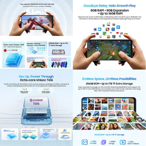 Blackview COLOR 8, Fingerprint & Face Identification, 6.75 inch Android 13 Unisoc T616 Octa Core up to 2.2GHz, Network: 4G, OTG, 8GB+256GB