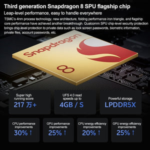 vivo X Fold3 Pro, Face ID / Fingerprint Identification, 8.03 inch + 6.53 inch Android 14 OriginOS 4 Snapdragon 8 Gen 3 Octa Core 3.3GHz, OTG, NFC, Network: 5G