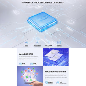 HOTWAV Note 13, Side Fingerprint Identification, 6.6 inch Android 13 T606 Octa Core up to 1.6GHz, Network: 4G, OTG