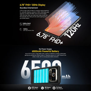Ulefone Armor 25T Pro Rugged Phone, Thermal Imaging, 6.78 inch Android 15 MediaTek Dimensity 6300 Octa Core, Network: 5G, NFC, 8GB+256GB