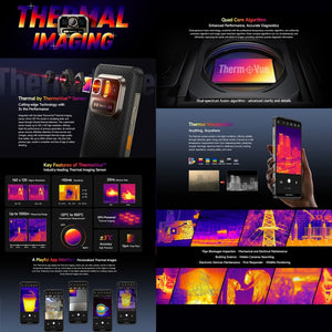 Ulefone Armor 25T Pro Rugged Phone, Thermal Imaging, 6.78 inch Android 15 MediaTek Dimensity 6300 Octa Core, Network: 5G, NFC, 8GB+256GB