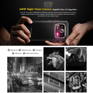 Ulefone Armor 25T Pro Rugged Phone, Thermal Imaging, 6.78 inch Android 15 MediaTek Dimensity 6300 Octa Core, Network: 5G, NFC, 8GB+256GB
