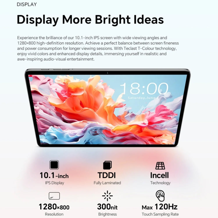 Teclast P30T Tablet PC with Leather Case & Keyboard 10.1 inch WiFi6,  Android 15 Unisoc T606 Octa-core, P30T