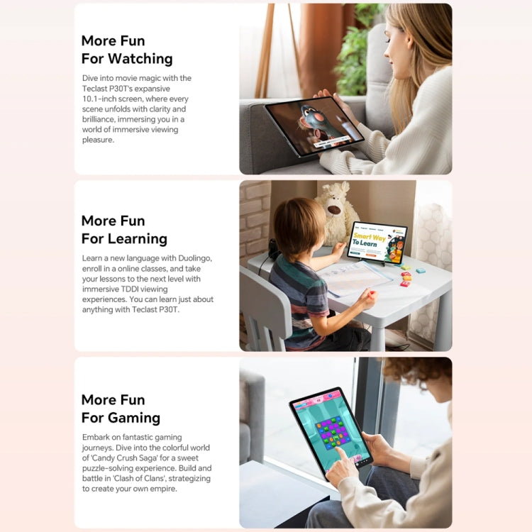 Teclast P30T Tablet PC with Leather Case & Keyboard 10.1 inch WiFi6,  Android 15 Unisoc T606 Octa-core, P30T