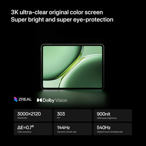 OnePlus Pad Pro 12.1 inch Tablet PC, ColorOS 14.1 Qualcomm Snapdragon 8 Gen3 Octa Core