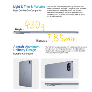 Ulefone Tab W10 WiFi Tablet PC, 10.1 inch Android 14 Unisoc T606 Octa Core, EU Plug, Tab W10