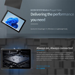 QCOM W1019 Windows 11 Pro Tablet PC, 8GB+128GB, 10.1 inch Qualcomm SC7180 Kryo 468 8C8T Octa Core, Network: 4G, OTG, EU Plug, US Plug, UK Plug, AU Plug