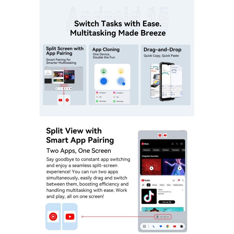 Blackview Oscal Marine 1, 6.56 inch Android 15 Unisoc UMS9230E T615 Octa Core, Network: 4G, OTG, NFC, 4GB+128GB