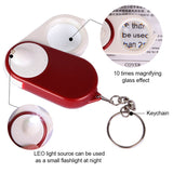 BEST BST-J106 10X Pocket Magnifier with LED Light, Random Color Delivery, J106 Magnifier