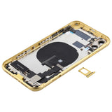 Battery Back Cover Assembly (with Side Keys & Power Button + Volume Button Flex Cable & Wireless Charging Module & Motor & Charging Port & Speaker Ringer Buzzer & Card Tray & Camera Lens Cover) for iPhone 11
