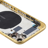 Battery Back Cover Assembly (with Side Keys & Power Button + Volume Button Flex Cable & Wireless Charging Module & Motor & Charging Port & Speaker Ringer Buzzer & Card Tray & Camera Lens Cover) for iPhone 11