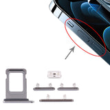SIM Card Tray + Side Keys for iPhone 12 Pro Max, For iPhone 12 Pro Max (Single card)