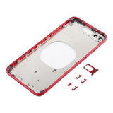 Transparent Back Cover with Camera Lens & SIM Card Tray & Side Keys for iPhone 8 Plus, For iPhone 8 Plus(Transparent Red)