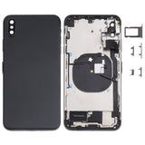 Battery Back Cover Assembly (with Side Keys & Speaker Ringer Buzzer & Motor & Camera Lens & Card Tray & Power Button + Volume Button + Charging Port + Signal Flex Cable & Wireless Charging Module) for iPhone XS Max, For iPhone XS Max (Full Assembly)   ...