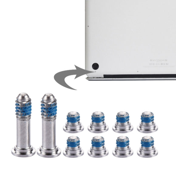 10 in 1 for Macbook Air 13.3 inch (2010) A1369 / MC503 / MC504 Original Computer Case Bottom Cover Screws (2 Long + 8 Short), For A1369