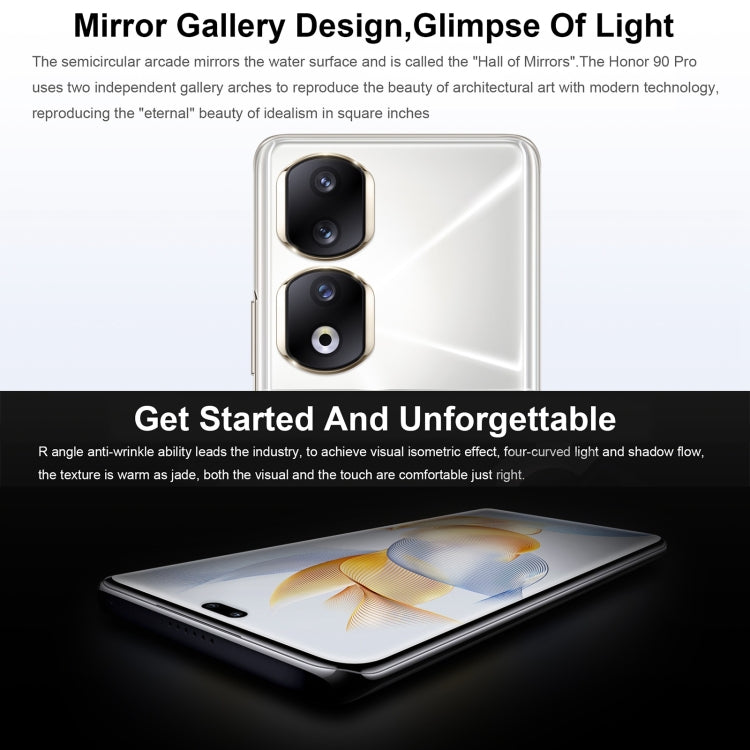 Triple Back Cameras + Dual Front Cameras, Screen Fingerprint Identification, 6.78 inch Magic UI 7.1 Android 13 Qualcomm Snapdragon 8+ Gen 1 Octa Core up to 3.0GHz, Network: 5G, OTG, NFC, Not Support Google Play, Honor 90 Pro 5G 12GB+256GB