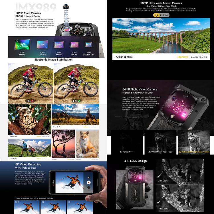 Ulefone Armor 28 Ultra Rugged Phone, 16GB+1TB, Night Vision, 10600mAh, 6.67 inch Android 14 MediaTek Dimensity 9300+ Octa Core, Network: 5G, NFC, Armor 28 Ultra