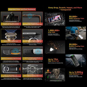 Blackview BV8200 Rugged Phone, 12GB+256GB, 6.5 inch + 1.3 inch Android 14 MediaTekHelio G100 MT8781, Network: 4G, NFC