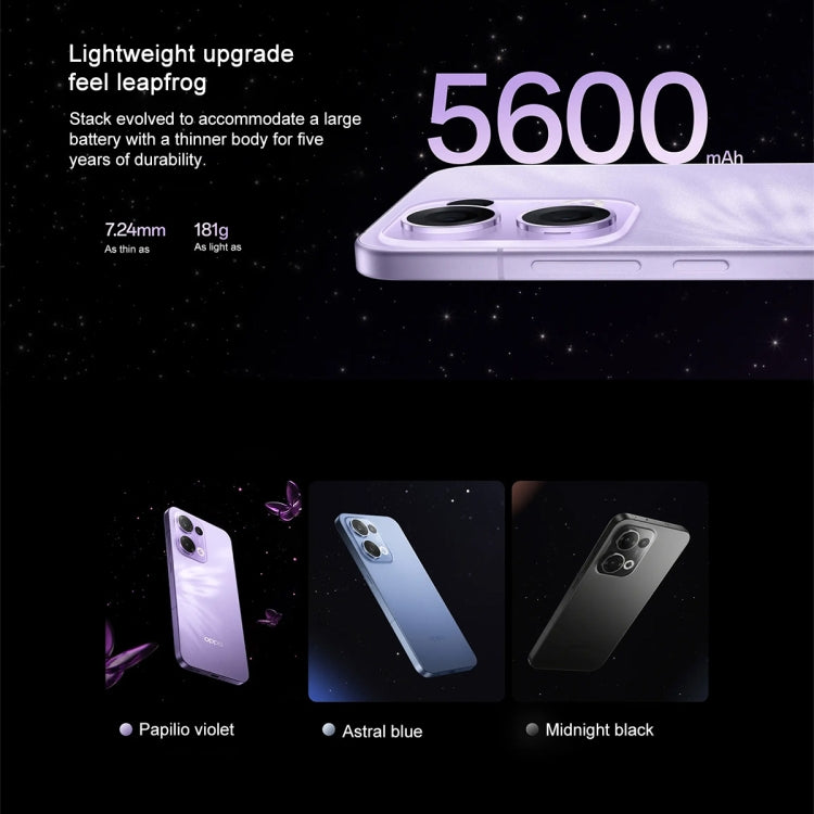 OPPO Reno13 AI Phone, 12GB+512GB, Screen Fingerprint, 6.59 inch ColorOS 15.0 Dimensity 8350 Octa Core, NFC, OTG, Network: 5G