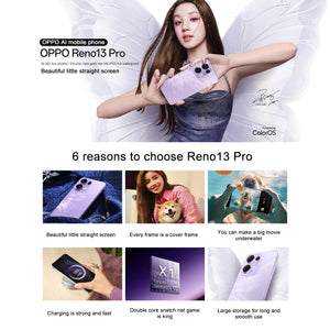 OPPO Reno13 Pro AI Phone, 16GB+512GB, Screen Fingerprint, 6.83 inch ColorOS 15.0 Dimensity 8350 Octa Core, NFC, OTG, Network: 5G, 16GB+512GB, Reno13 Pro, 16GB+512GB
