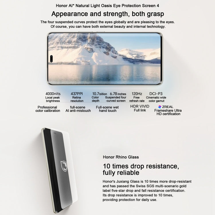 Honor 300 Ultra, 16GB+1TB, Screen Fingerprint, 6.78 inch MagicOS 9.0 / Android 15 Snapdragon 8 Gen 3 Octa Core, Network: 5G, NFC, OTG, Not Support Google Play