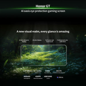 Honor GT, 12GB+256GB, In-screen Fingerprint, 6.7 inch MagicOS 9.0 Android 15.0 Snapdragon 8 Gen 3 Octa Core, Network: 5G, OTG, NFC, 12GB+256GB