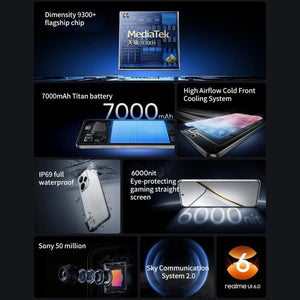 Realme Neo7, 16GB+512GB, 6.78 inch Android 15 / Realme UI 6.0 MediaTek Dimensity 9300+ Octa Core, NFC, Network: 5G, Support Google Play, Realme Neo7, 16GB+512GB