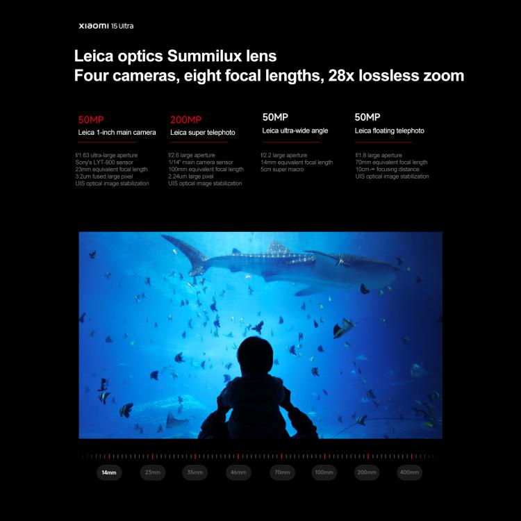 Xiaomi 15 Ultra,16GB+1TB, 3D Ultrasonic Fingerprint, 200MP Camera, 6.73 inch Xiaomi HyperOS 2 Snapdragon 8 Elite Octa Core 3nm, NFC, Network: 5G